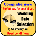 Select the best wedding date from Feng Shui at Geomancy.Net