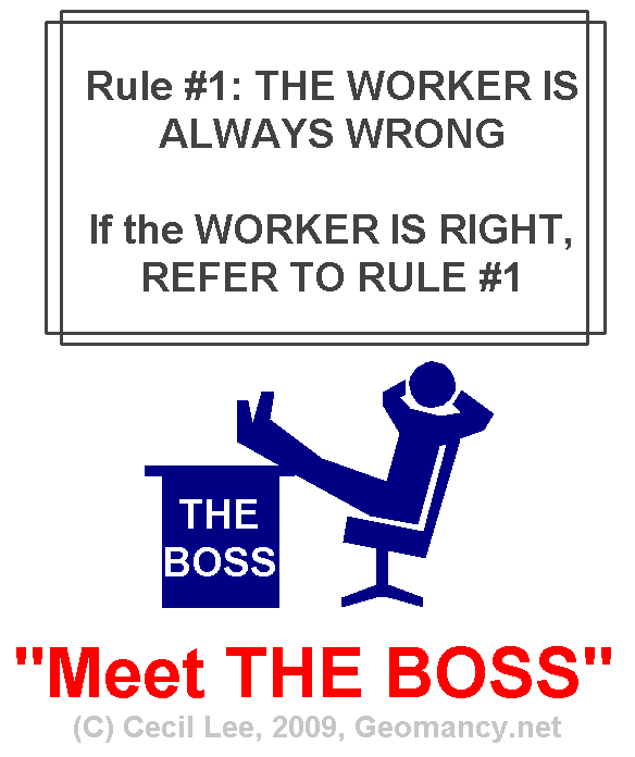 Rule #1 The boss is always right! - Caricatures: Laughter ...