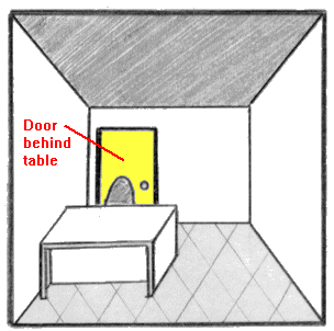  Backdoor behind table